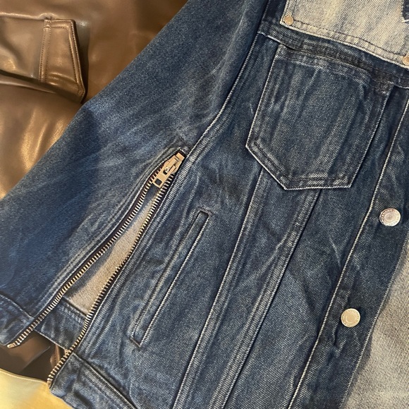 Givenchy denim contrast yoke cape jacket size 36 - Picture 12 of 14